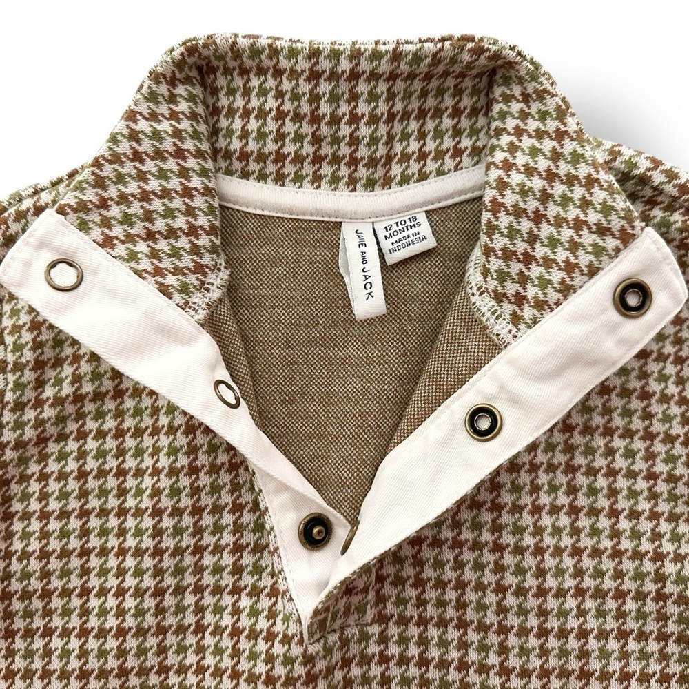 Janie & Jack | The Houndstooth Jacquard Pullover (12-18 mos) - Picture 3 of 5